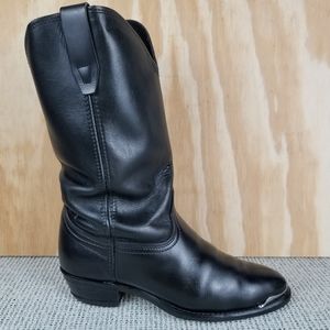 Georgia Black Leather Western Cowboy Work Boots